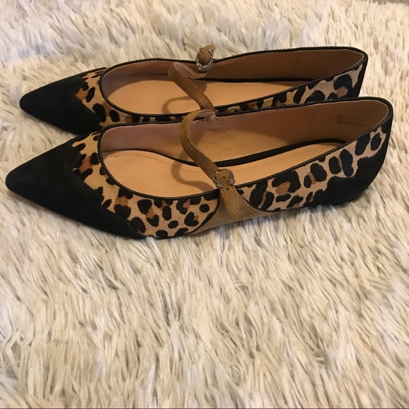Coach X Tabitha Simmons Harriette Leopard Mary Jane Flats - Picture 3 of 9